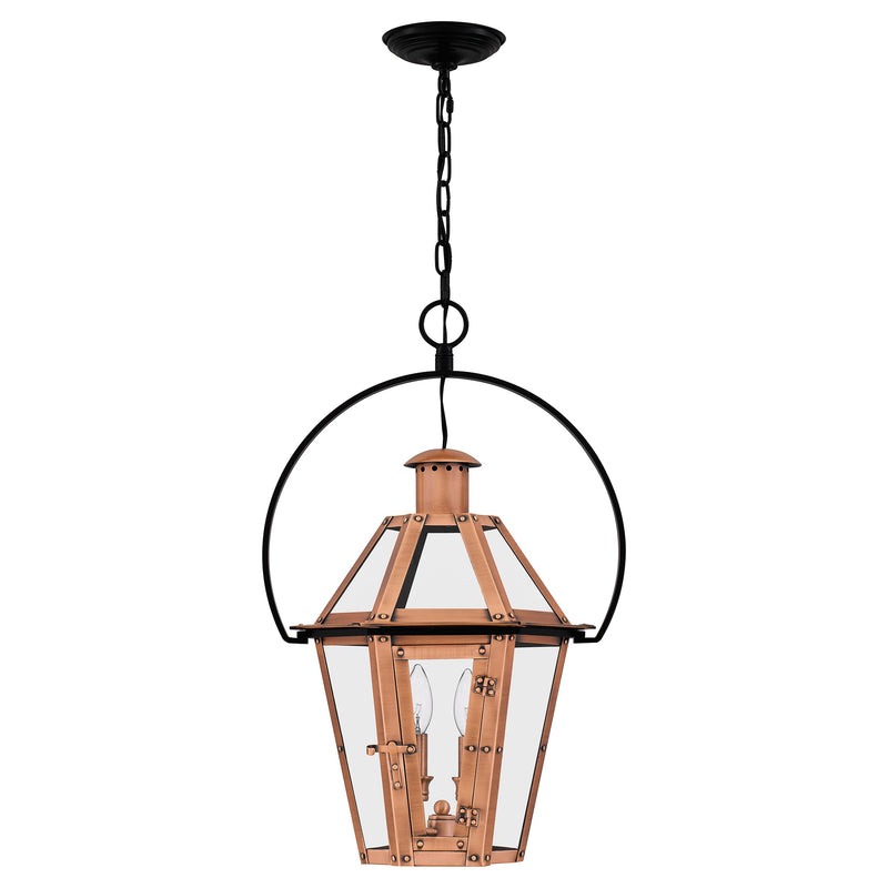 Burdett - Outdoor hanging 2 lights aged copper - BURD1916AC