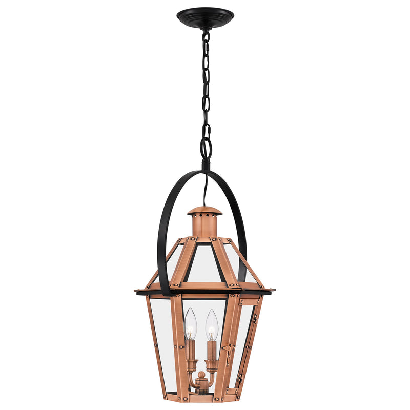 Burdett - Outdoor hanging 2 lights aged copper - BURD1916AC