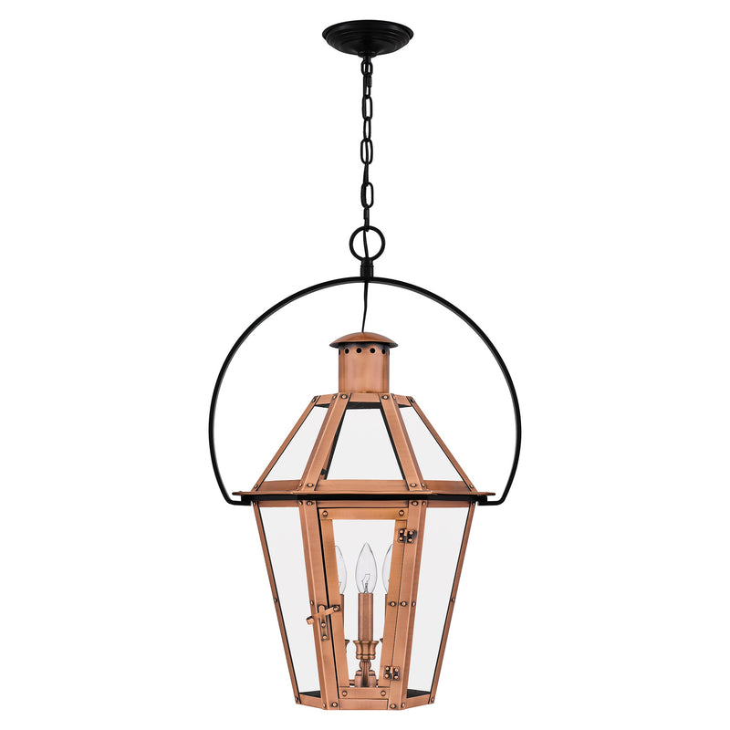 Burdett - Outdoor hanging 3 lights aged copper - BURD1918AC