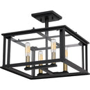 Citadel - Semi- flush mount 4 light earth black - CDL1714EK