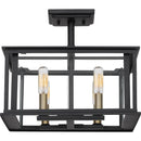 Citadel - Semi- flush mount 4 light earth black - CDL1714EK
