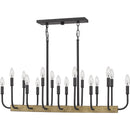 Coda - Linear chandelier 16 light earth black - COD139MBK