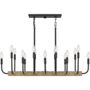 Coda - Linear chandelier 16 light earth black - COD139MBK