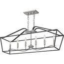 Catalina - Linear chandelier 6 light matte black - CTA642MBK