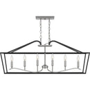 Catalina - Linear chandelier 6 light matte black - CTA642MBK