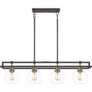Dobbs - Linear chandelier 4 light old bronze - DBS440OZ