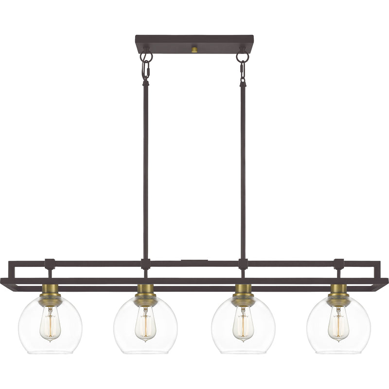 Dobbs - Linear chandelier 4 light old bronze - DBS440OZ