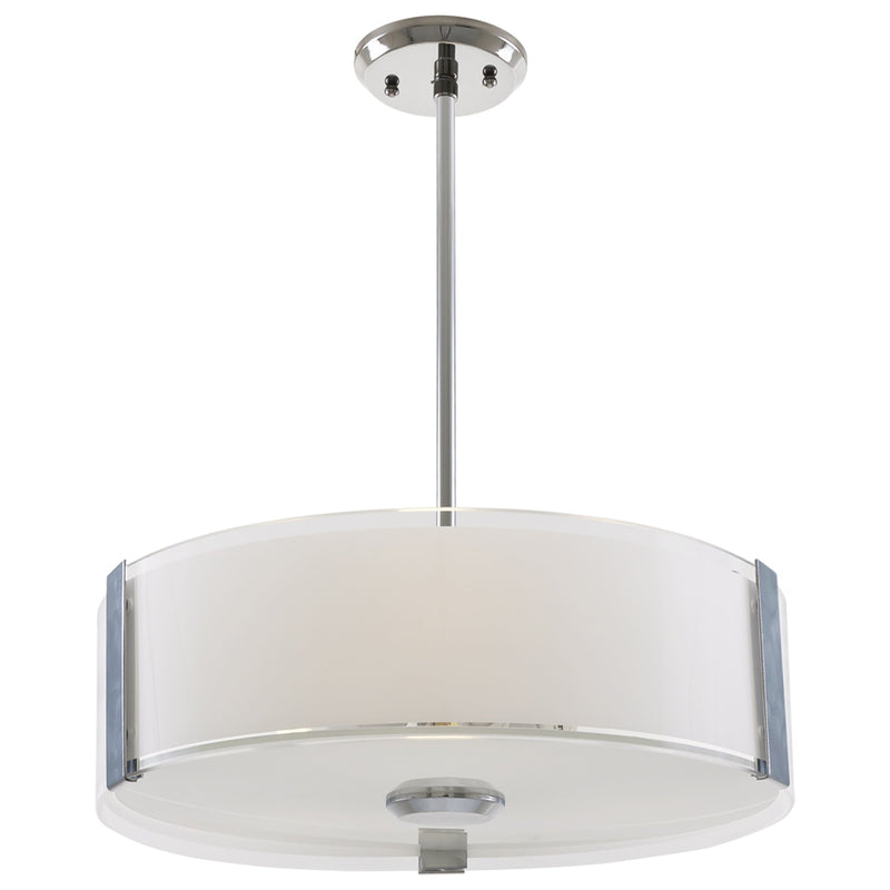 dvp14506ch-ssop - pendant Chrome with Silk Screened Opal Glass - www.donslighthouse.ca