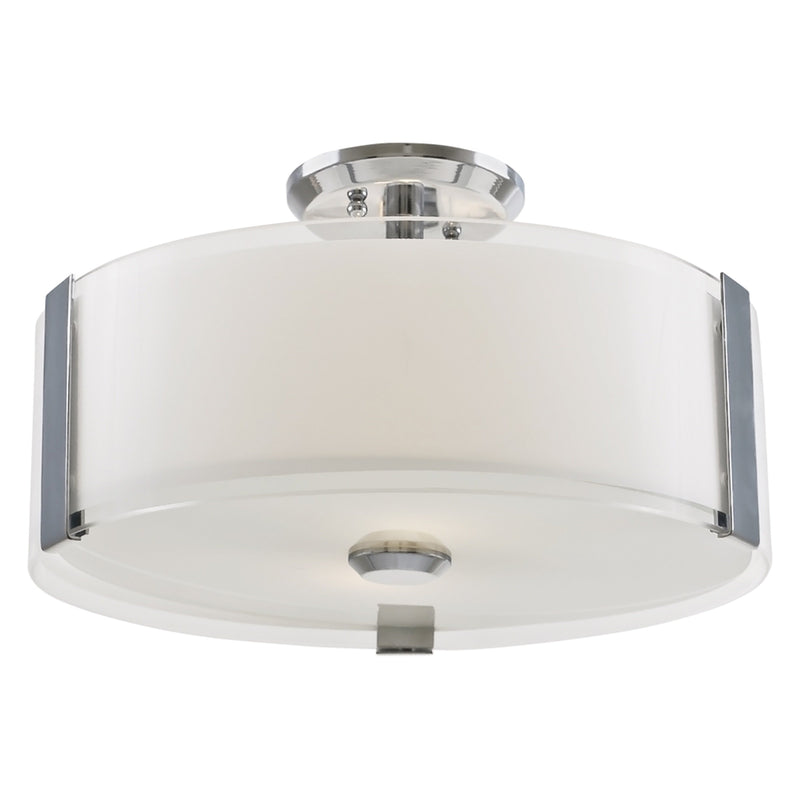 dvp14511ch-ssop - semi flush Chrome with Silk Screened Opal Glass - www.donslighthouse.ca