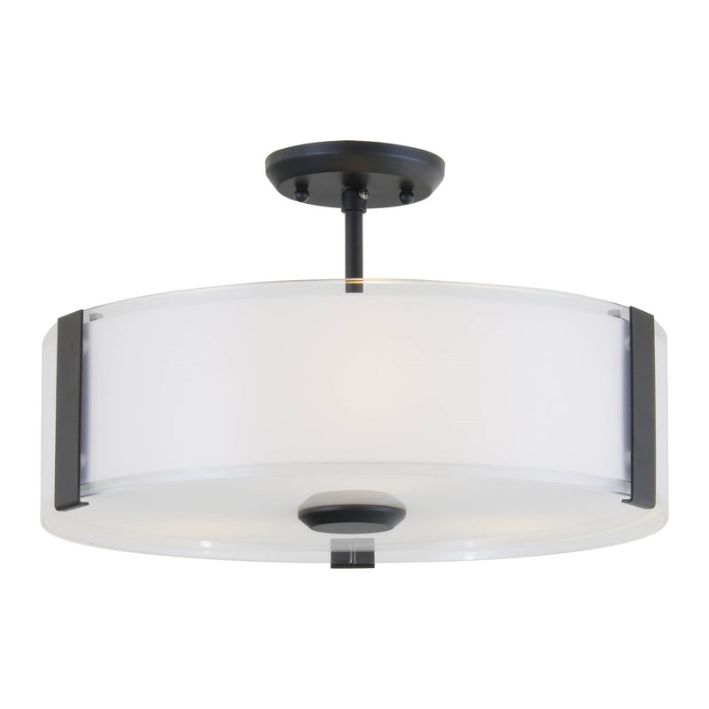 dvp14511gr-ssop - semi flush Graphite with Silk Screened Opal Glass - www.donslighthouse.ca