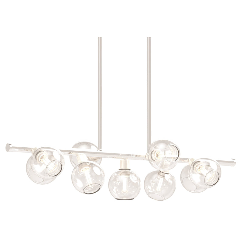 dvp20805sn_ch-cl - linear chandelier Satin Nickel and Chrome with Clear Glass - www.donslighthouse.ca