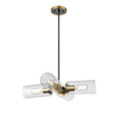 dvp24705br_gr-cl - chandelier Brass and Graphite with Clear Glass - www.donslighthouse.ca