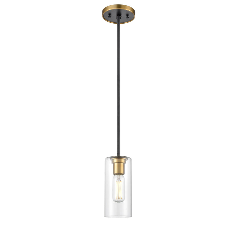 dvp24721br_gr-cl - mini pendant Brass and Graphite with Clear Glass - www.donslighthouse.ca