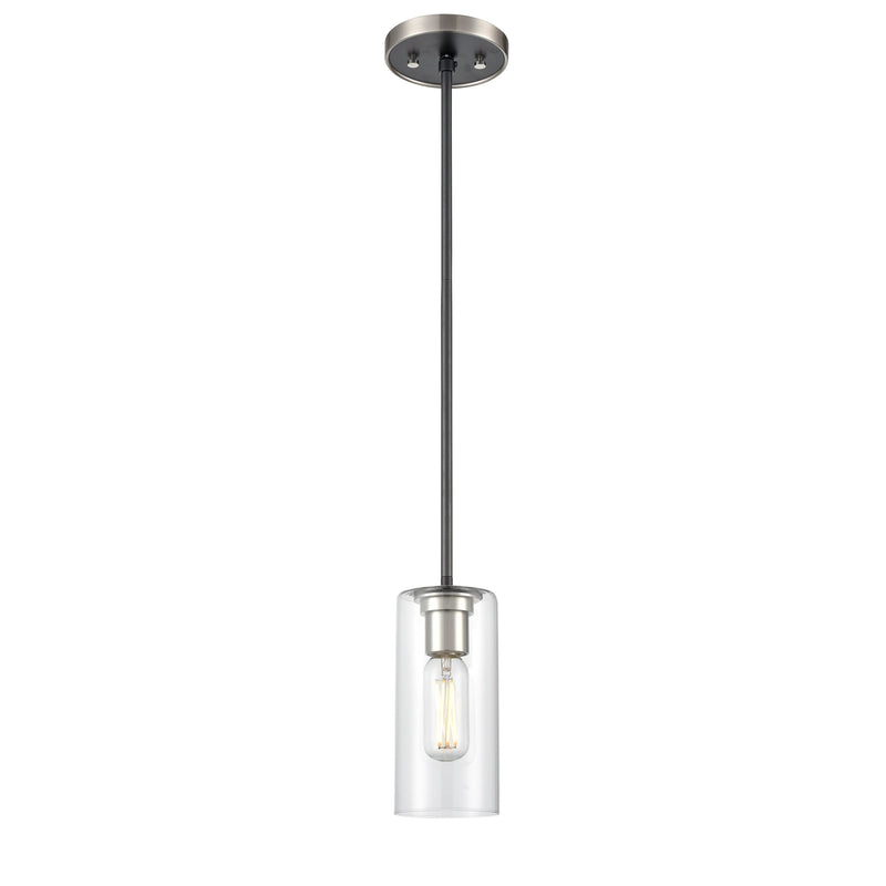 dvp24721sn_gr-cl - mini pendant Satin Nickel and Graphite with Clear Glass - www.donslighthouse.ca