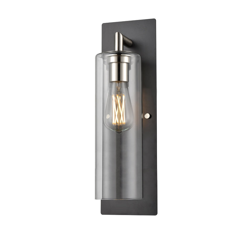 dvp24772sn_gr-cl - wall light Satin Nickel and Graphite with Clear Glass - www.donslighthouse.ca