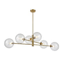 dvp27002vbr-cl - linear chandelier Venetian Brass with Clear Glass - www.donslighthouse.ca