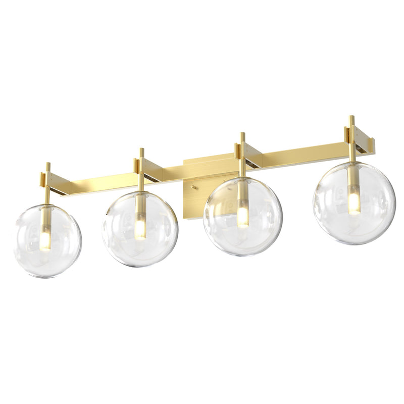 dvp27044vbr-cl - vanity 4 light Venetian Brass with Clear Glass - www.donslighthouse.ca