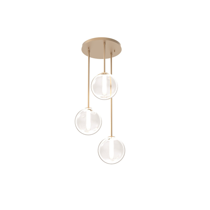 dvp27053vbr-cl - multi-light pendant Venetian Brass with Clear Glass - www.donslighthouse.ca