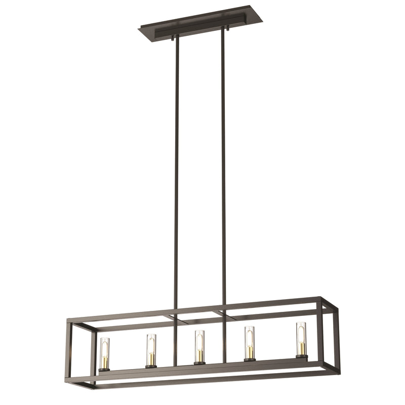 dvp28102mf-gr-cl - linear chandelier Multiple Finishes and Graphite with Clear Glass - www.donslighthouse.ca