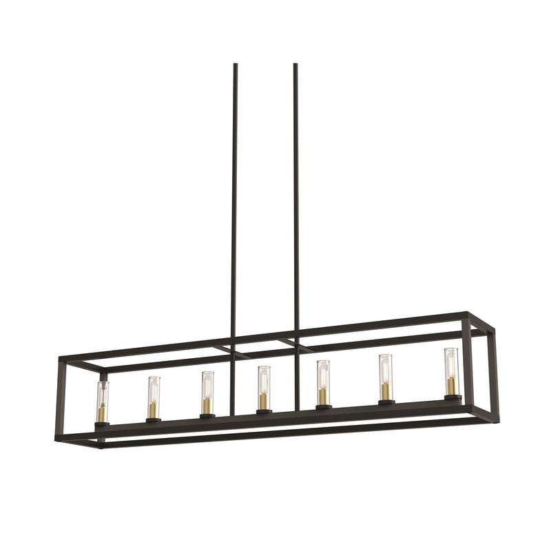 dvp28104mf-gr-cl - linear chandelier Multiple Finishes and Graphite with Clear Glass - www.donslighthouse.ca