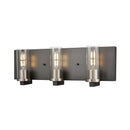 dvp28143mf_gr-cl - vanity 3 light Multiple Finishes and Graphite with Clear Glass - www.donslighthouse.ca