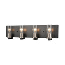 dvp28144mf_gr-cl - vanity 4 light Multiple Finishes and Graphite with Clear Glass - www.donslighthouse.ca