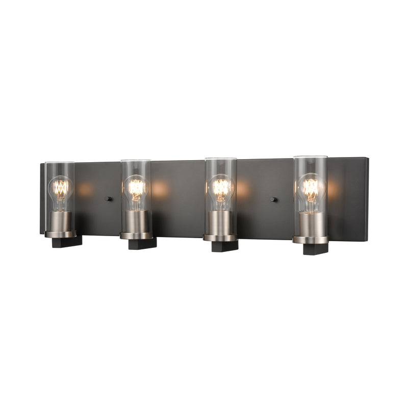 dvp28144mf_gr-cl - vanity 4 light Multiple Finishes and Graphite with Clear Glass - www.donslighthouse.ca