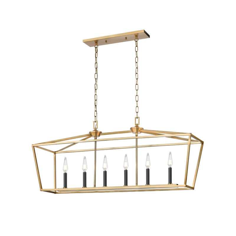 Lundy's Lane - linear chandelier - DVP30102MF_BR