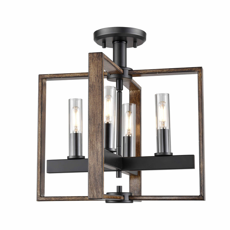 dvp30211gr_iw-cl - semi flush Ironwood On Metal and Graphite with Clear Glass - www.donslighthouse.ca