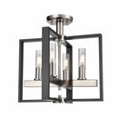 dvp30211sn_gr-cl - semi flush Satin Nickel and Graphite with Clear Glass - www.donslighthouse.ca