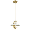 dvp31021mw_vbr - mini pendant Matte White and Venetian Brass - www.donslighthouse.ca