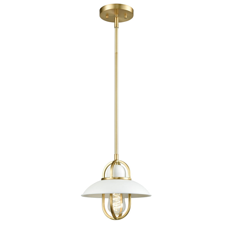 dvp31021mw_vbr - mini pendant Matte White and Venetian Brass - www.donslighthouse.ca