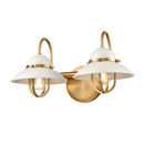 dvp31022mw_vbr - vanity 2 light Matte White and Venetian Brass - www.donslighthouse.ca