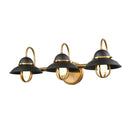 dvp31043gr_vbr - vanity 3 light Graphite and Venetian Brass - www.donslighthouse.ca