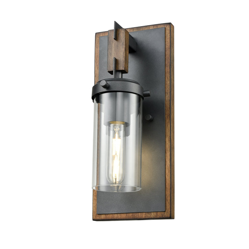 dvp38601gr_iw-cl - wall light Graphite and Ironwood On Metal with Clear Glass - www.donslighthouse.ca
