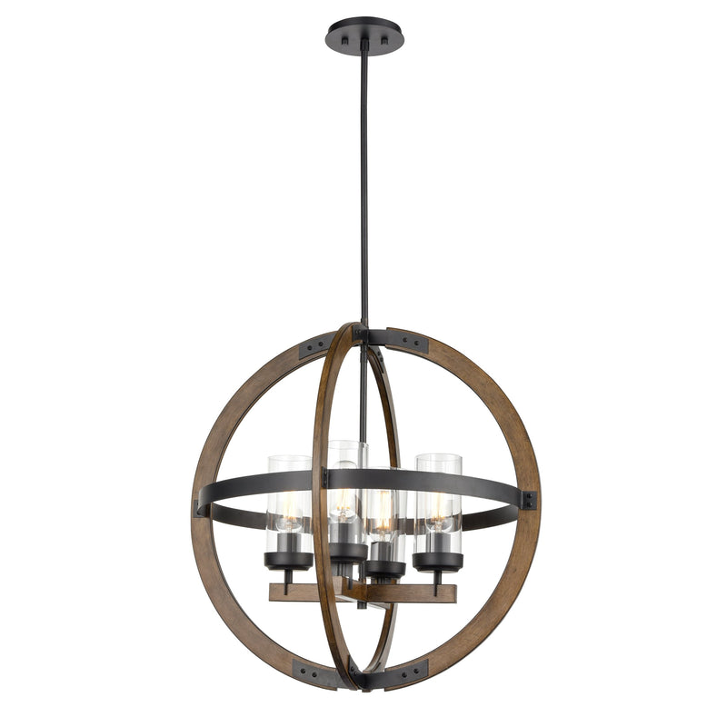 dvp38650gr_iw-cl - pendant Graphite and Ironwood On Metal with Clear Glass - www.donslighthouse.ca
