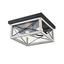 dvp43370bk_biw-cl - outdoor flush Black and Birchwood On Metal with Clear Glass - www.donslighthouse.ca