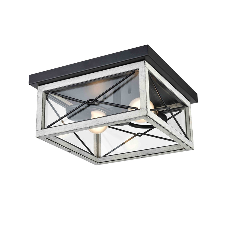 dvp43370bk_biw-cl - outdoor flush Black and Birchwood On Metal with Clear Glass - www.donslighthouse.ca