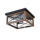 dvp43370bk_iw-cl - outdoor flush Black and Ironwood On Metal with Clear Glass - www.donslighthouse.ca
