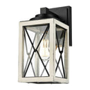dvp43371bk_biw-cl - outdoor wall Black and Birchwood On Metal with Clear Glass - www.donslighthouse.ca