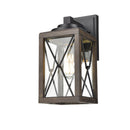 dvp43371bk_iw-cl - outdoor wall Black and Ironwood On Metal with Clear Glass - www.donslighthouse.ca