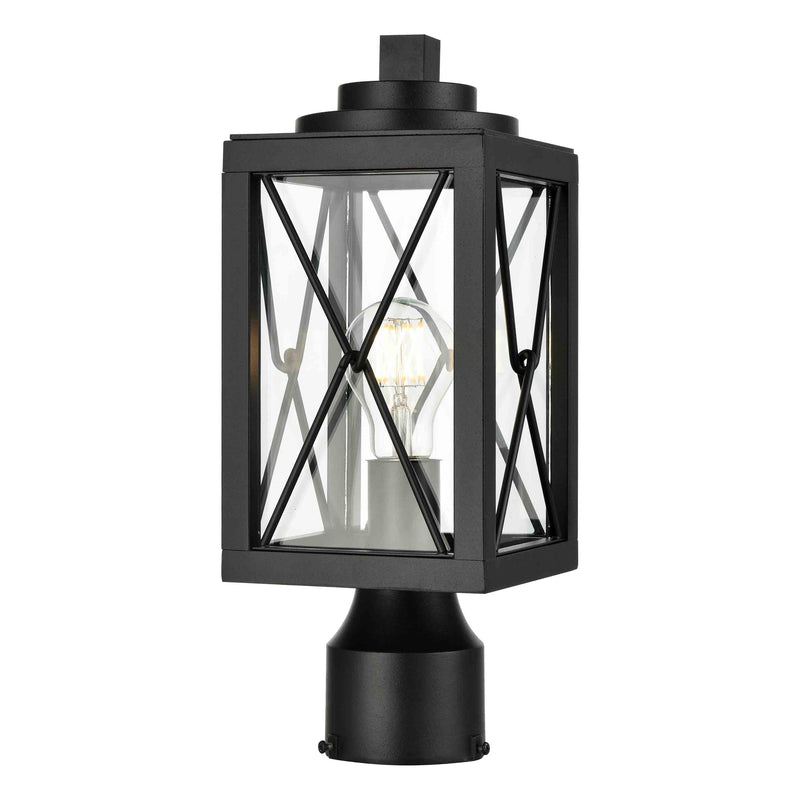 dvp43377bk-cl - outdoor post Black with Clear Glass - www.donslighthouse.ca