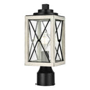 dvp43377bk_biw-cl - outdoor post Black and Birchwood On Metal with Clear Glass - www.donslighthouse.ca