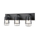 dvp44443gr-cl - vanity 3 light Graphite with Clear Glass - www.donslighthouse.ca