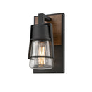 dvp44471bk_iw-cl - outdoor wall Black and Ironwood On Metal with Clear Glass - www.donslighthouse.ca
