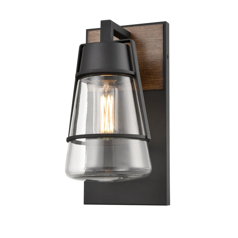 dvp44472bk_iw-cl - outdoor wall Black and Ironwood On Metal with Clear Glass - www.donslighthouse.ca