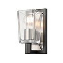 dvp46901sn_gr-cl - wall light Satin Nickel and Graphite with Clear Glass - www.donslighthouse.ca