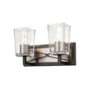 dvp46922sn_gr-cl - vanity 2 light Satin Nickel and Graphite with Clear Glass - www.donslighthouse.ca