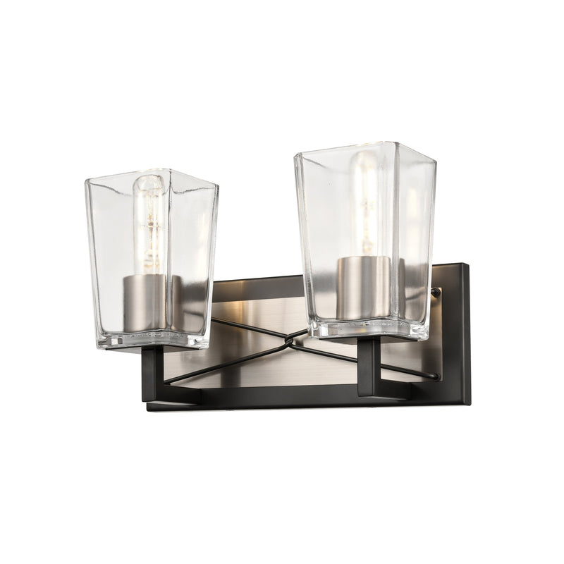 dvp46922sn_gr-cl - vanity 2 light Satin Nickel and Graphite with Clear Glass - www.donslighthouse.ca
