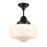 dvp7511eb - semi flush Ebony with True Opal Glass - www.donslighthouse.ca
